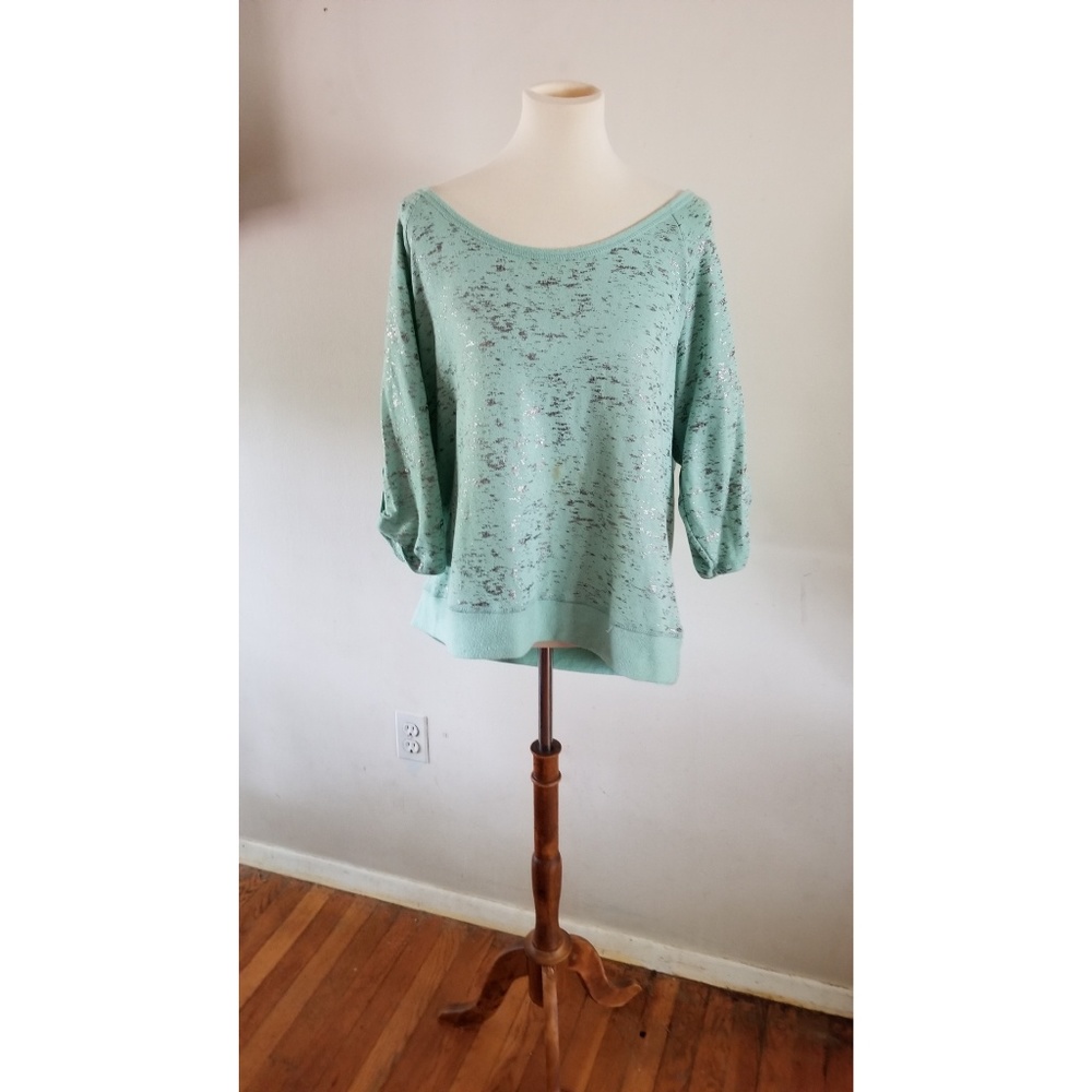 Teal and Silver Jersey Sweater
